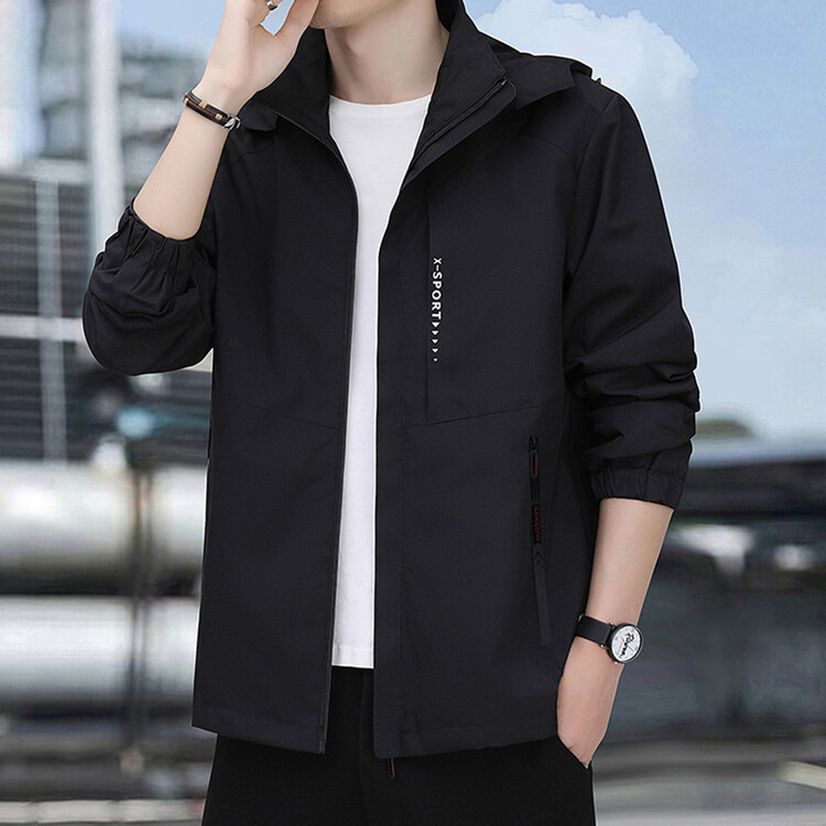 Autumn 2024 New Arrival Mountaineering Hooded Jacket Men's Loose Fashionable Casual Jacket Men's Casual Windproof Jacket