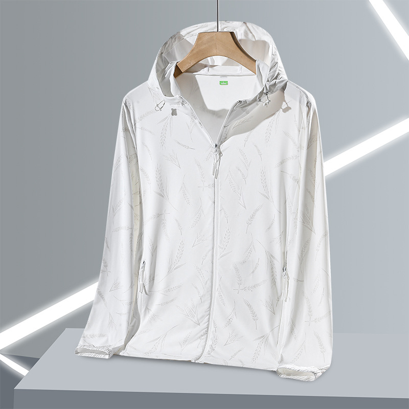 Couple Style Summer Men's Stand-Up Collar Breathable Casual Outdoor Lightweight Sun Protection Clothing Sports Commuting Jacket Solid Color Sun Protection Clothing