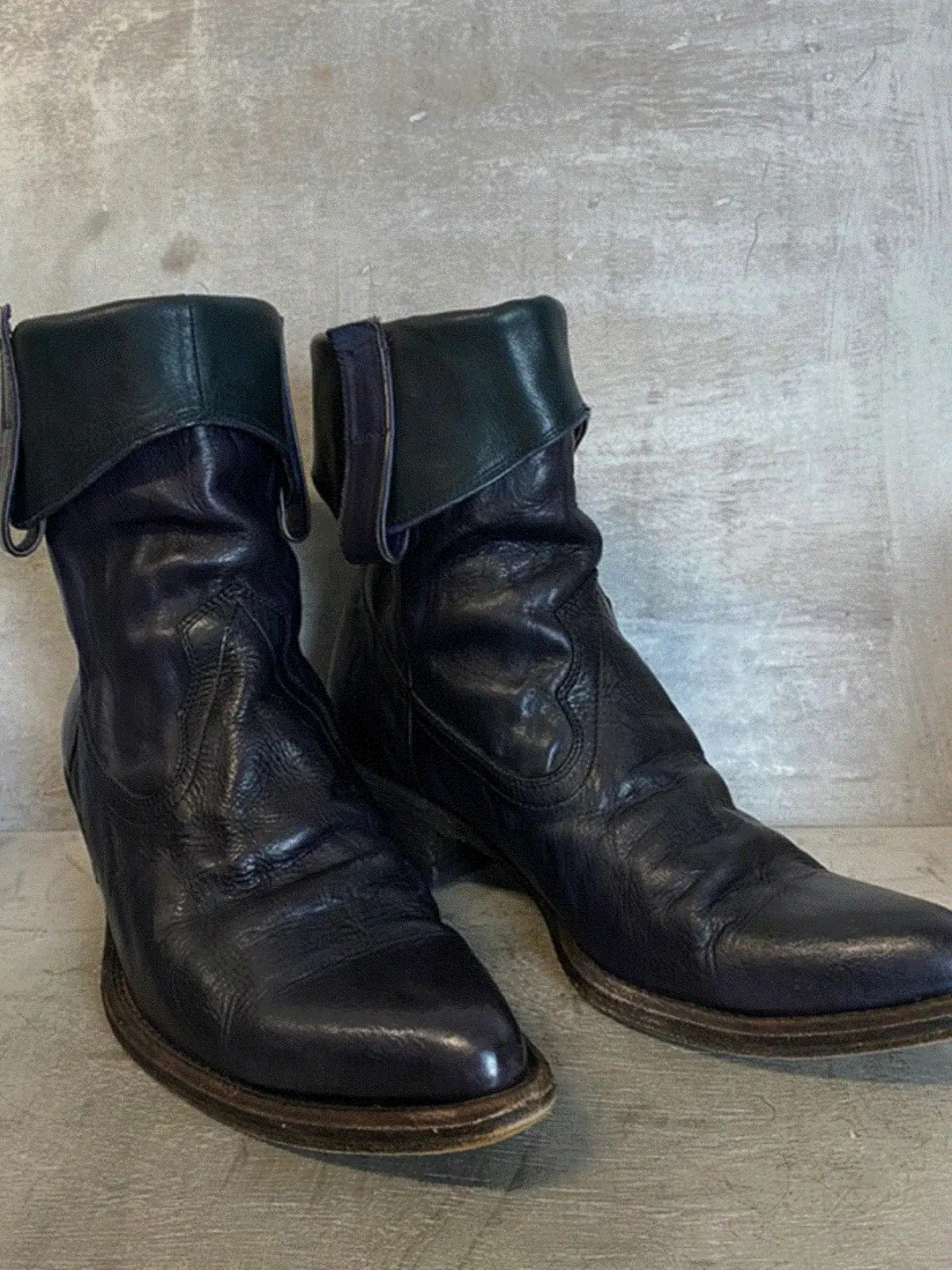 Cowboy Western Boots, Women's Doubles, Covered with Ancient Pointed Boots, Medium Leg Boots, Thick Heels, Medieval Sleeves, Short Sleeves, Knight Boots