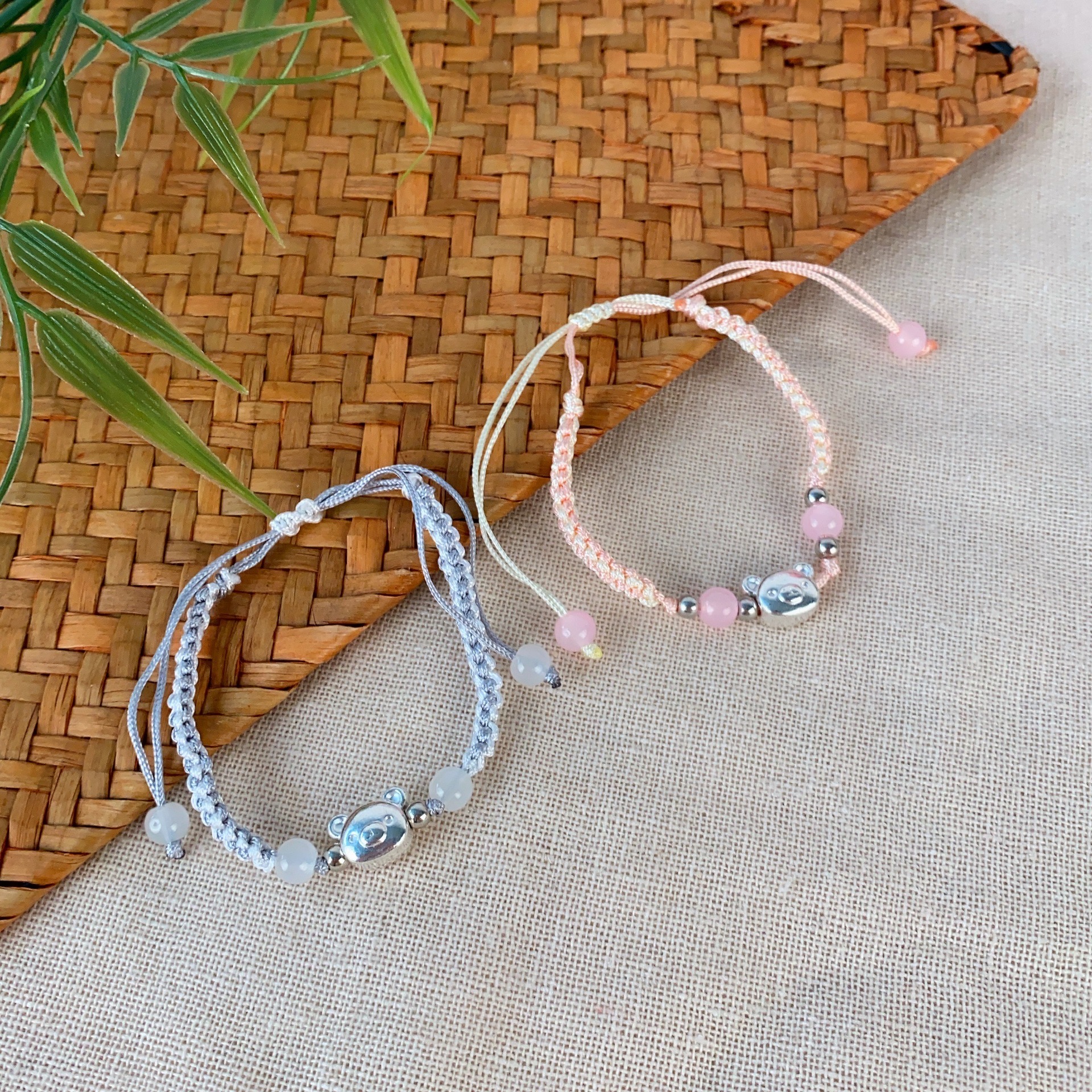 Cartoon Rilakkuma Beaded Woven Bracelet Sweet Fresh Design Couple Best Friend Versatile Bracelet Trendy