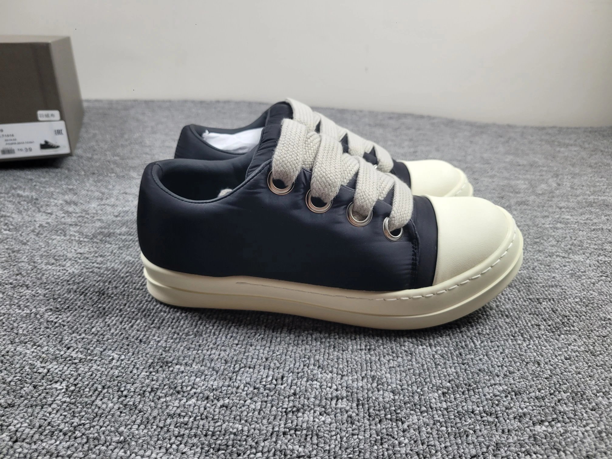 RICK OWENS RO Hollywood Jumbolaced Sneakers Foto QC de WEIDIAN na Qualit.ly