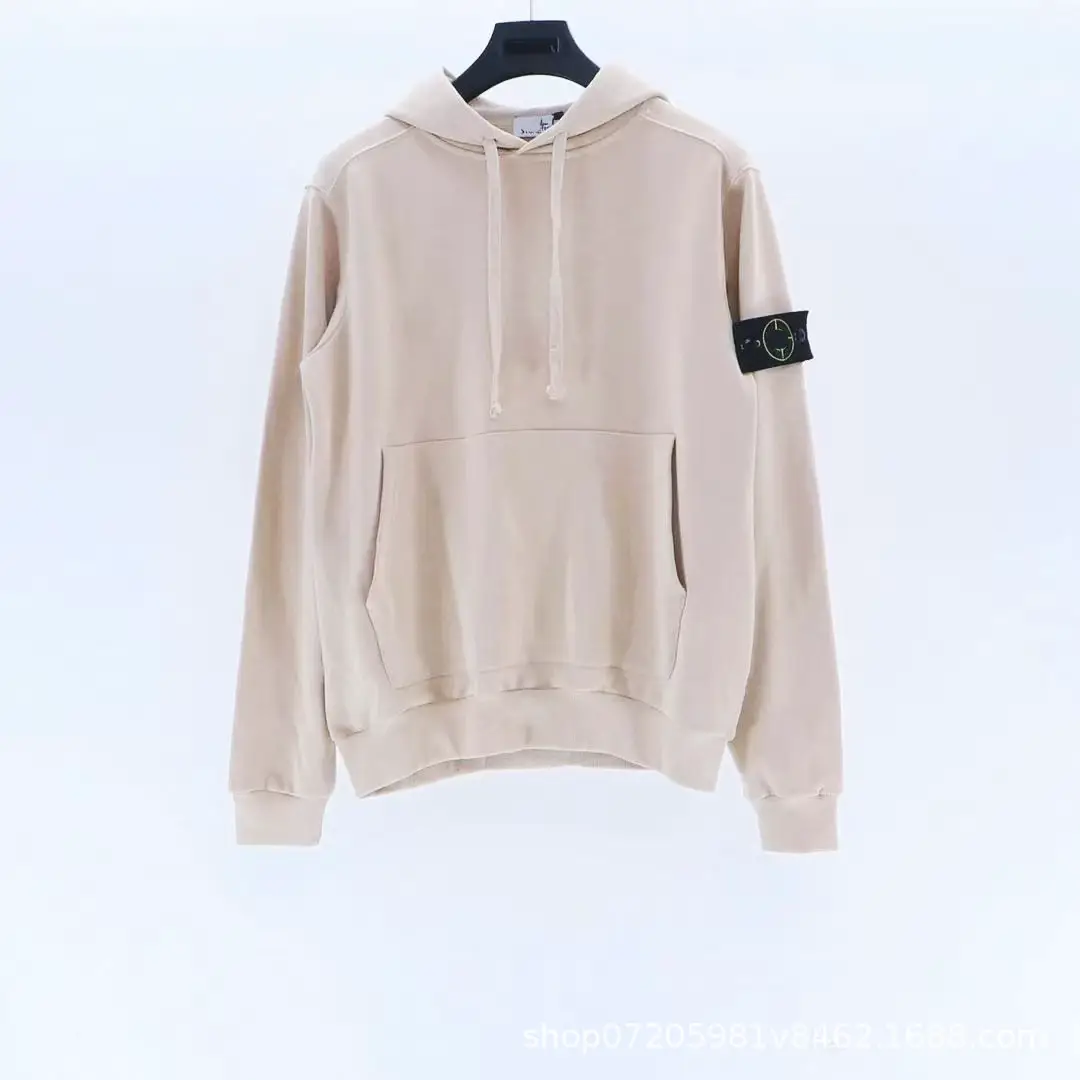 Cross-border source 25 spring and autumn island standard armband hooded vests for men and women with the same style couples loose long sleeve hoodie top