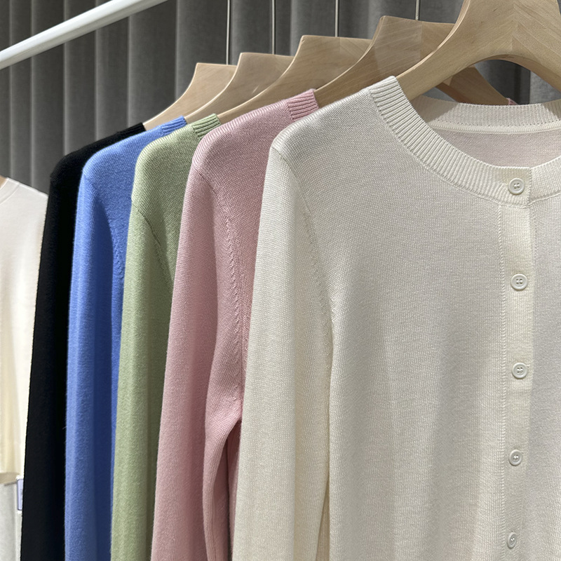 [Hot-Selling Return] Pink and Relaxed Atmosphere Top, Anti-Pilling Wool Classic Long-Sleeved French Cardigan