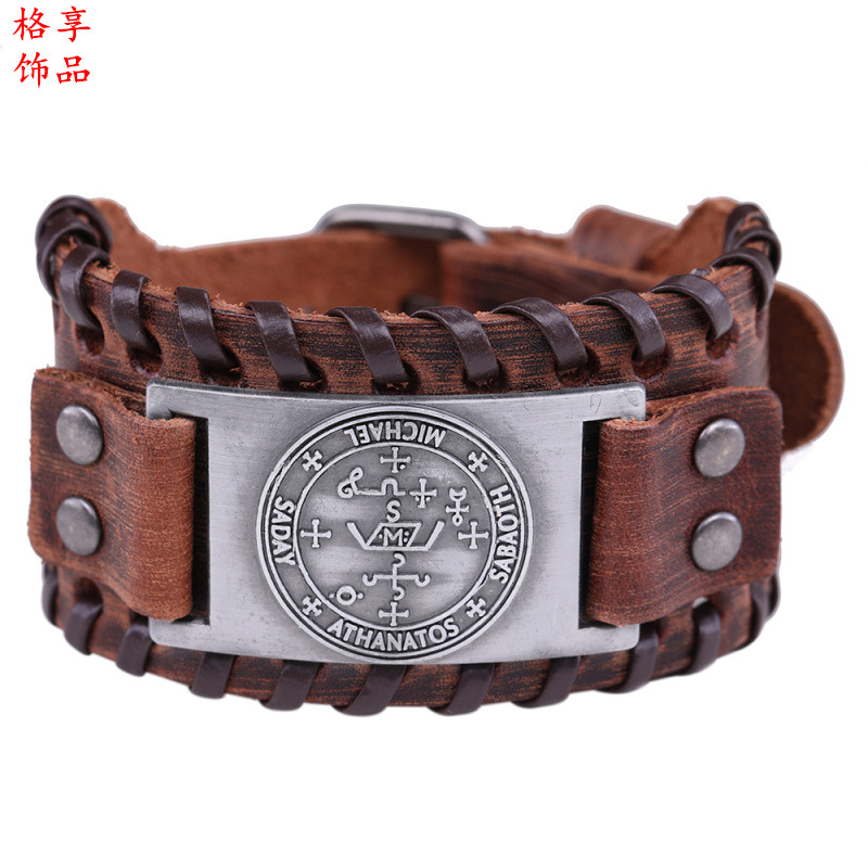 North American British Style Business Odin Lunavan Archangel Symbol Watch Bracelet