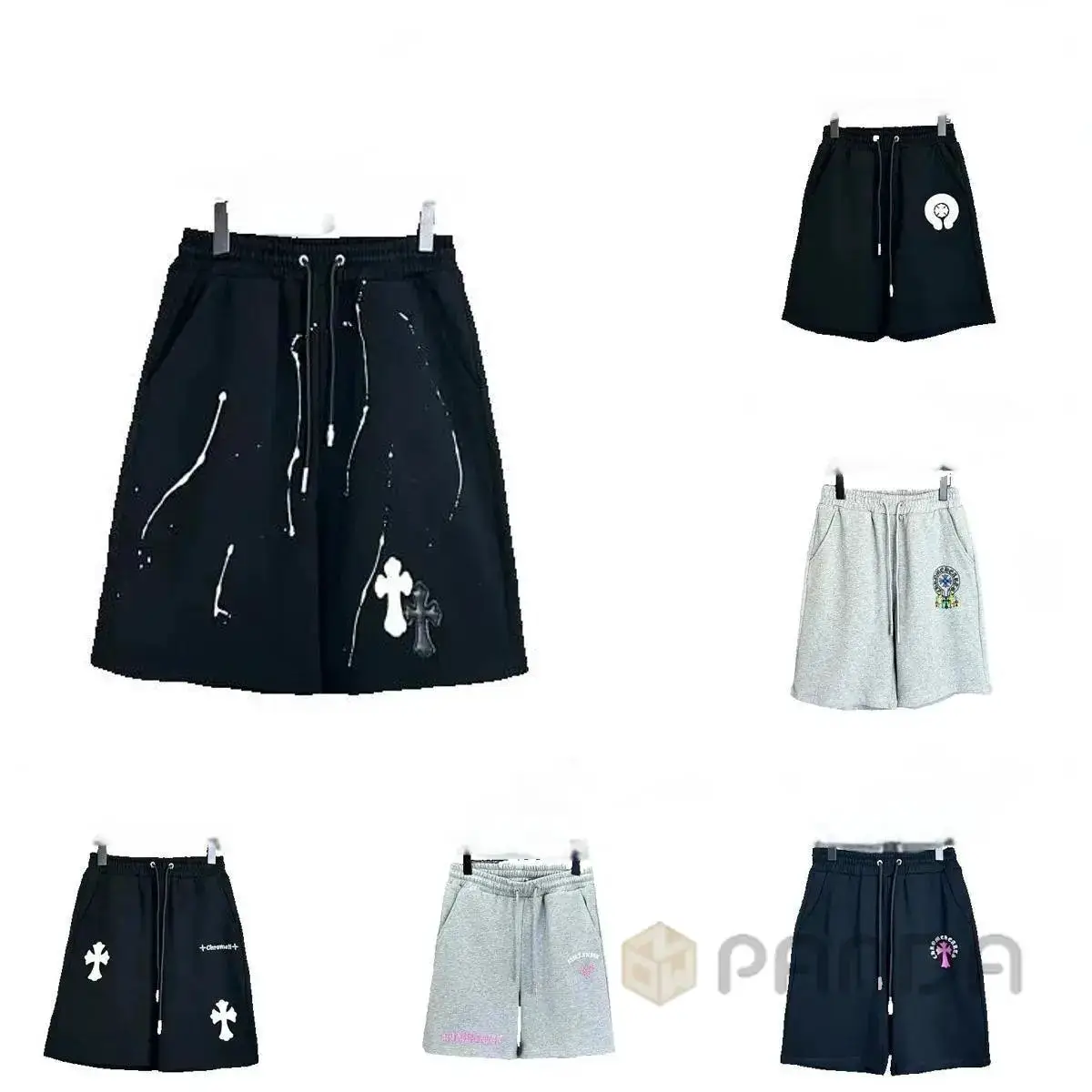 高质量十字架印花刺绣短裤1:1 pls add whatsapp: 18030258501 if u need size guid