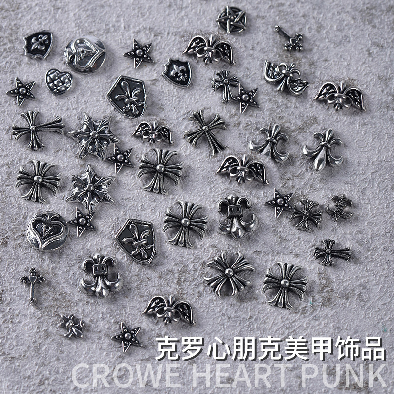 Crocore Nail Art Accessories Cross Nail Art Accessories Punk Style Retro All-match Classic Internet Celebrant Nail Decoration