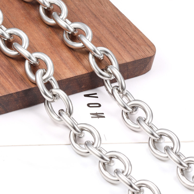 Stainless Steel Large 12mm Oval O-Chain Jewelry Chain DIY Necklace Bracelet Hip Hop Thick Chain Fashion Chain