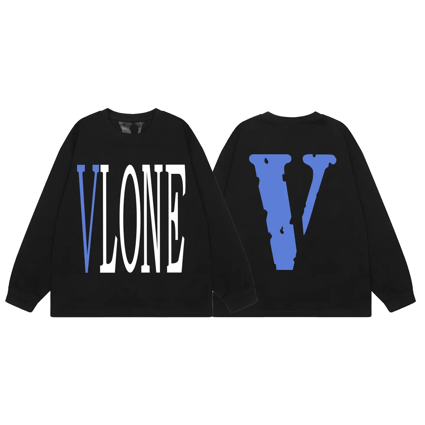 External single VLONE FOG pixel cherry blossom pink large V-letter female blockbuster long sleeve T-shirt crew neck sweater base shirt tide