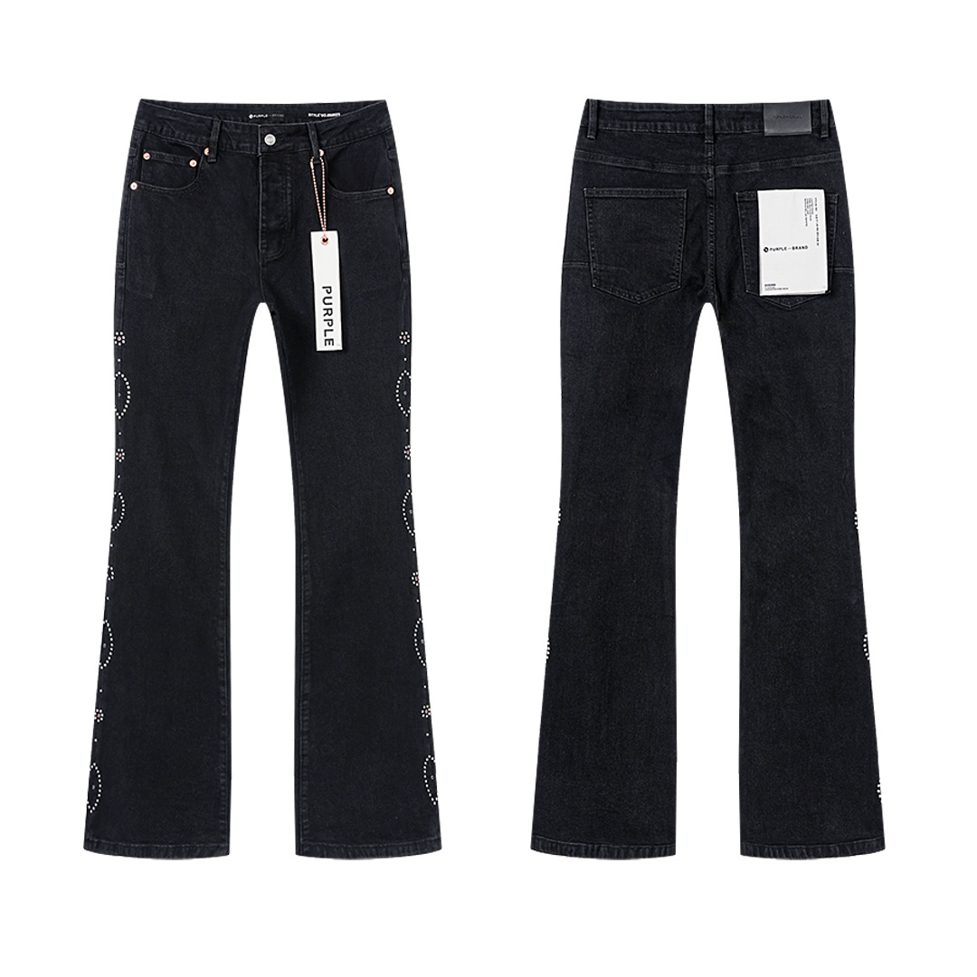 Cross-Border Trendy Brand Purple Brand Jeans European and American Style High Street Slim Fit Versatile Jeans with a Washed Vintage Look