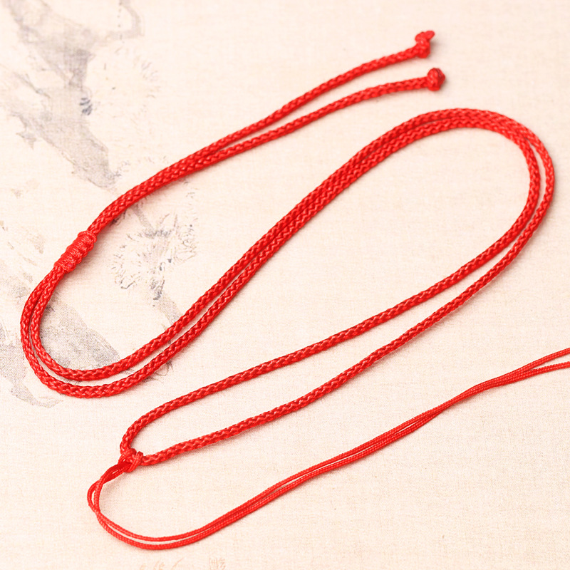 Ultra-fine necklace rope simple 1.0mm tie small jewelry pendant rope with jade pendant men's and women's red rope wholesale
