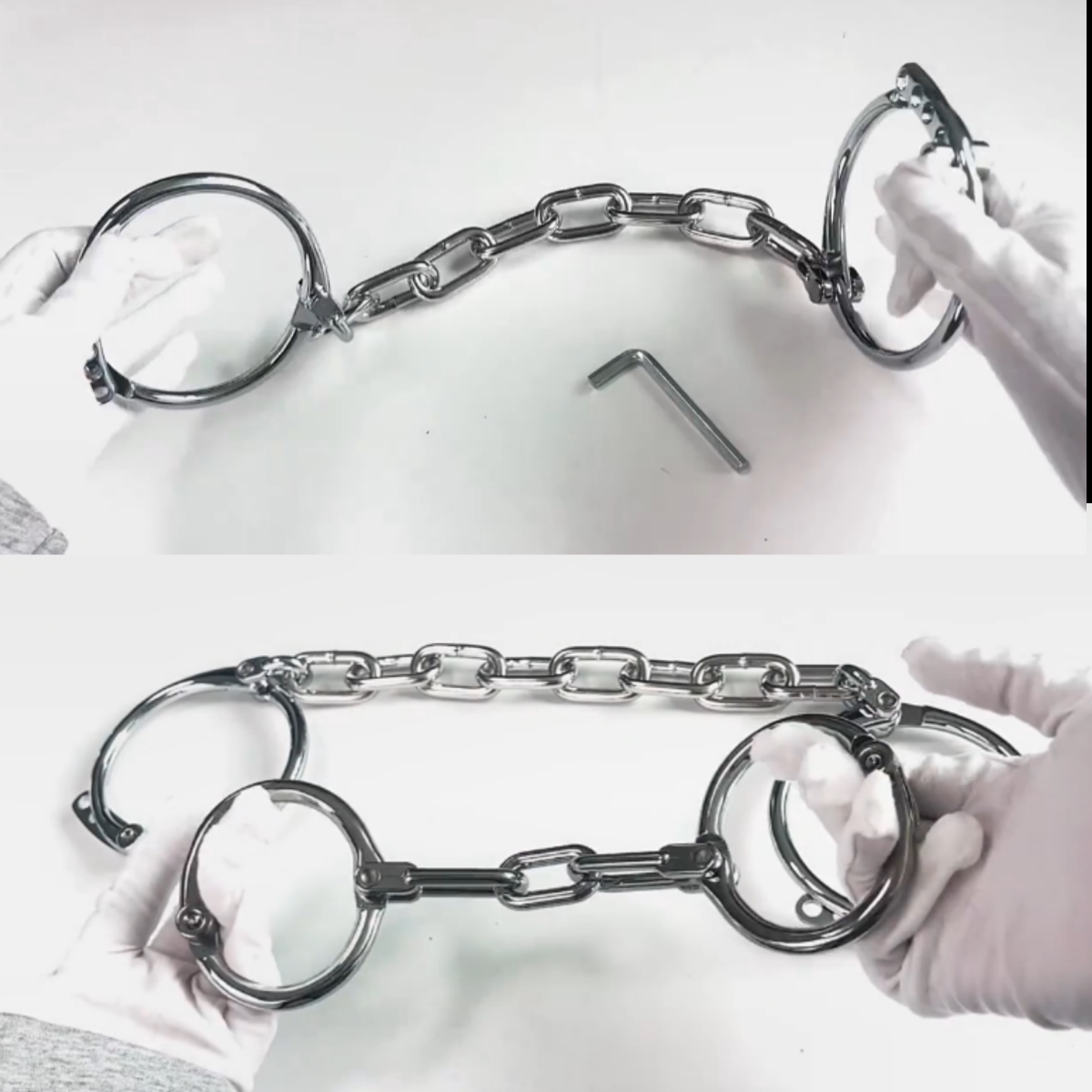 Toy Handcuffs, Murder Mystery Room Props, Handcuffs for Couples, Thickened and Weighted Iron Handcuffs, Shackles, Children's Shackles