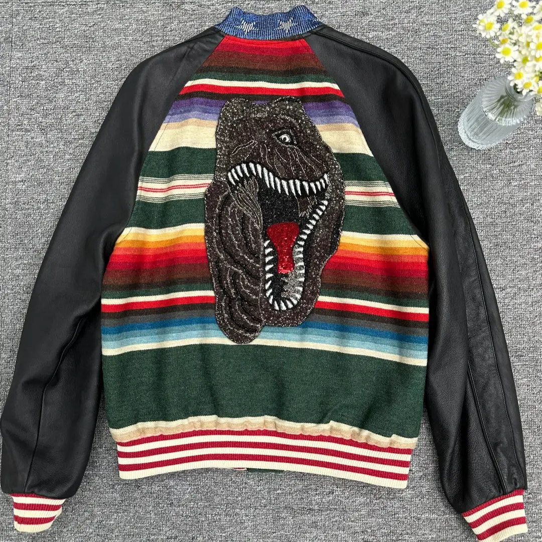 [in Stock] Early Adopter Slp Style T-Rex Jacket Dinosaur High-End Luxury Trendy High Street Fashion Baseball Jacket