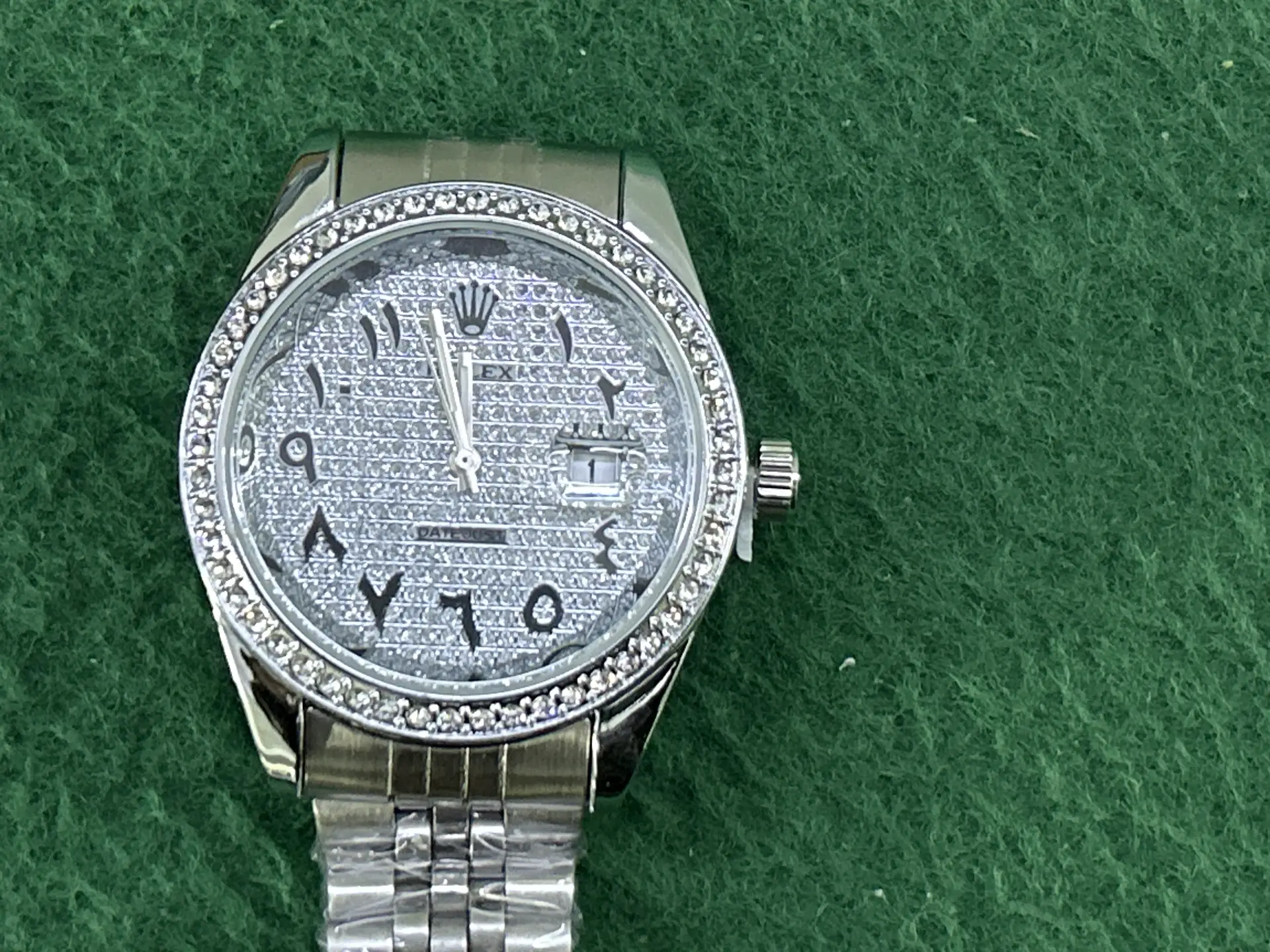 Rolex Datejust Diamond Bezel Arabic Dial Watch