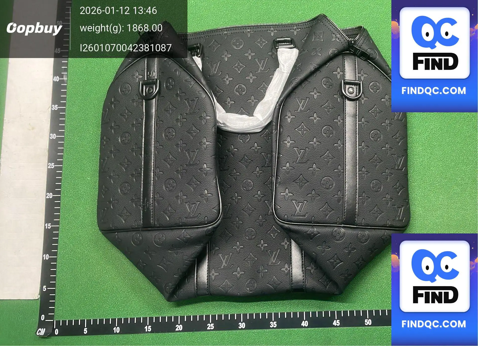 Louis Vuitton Monogram Embossed Leather Travel Bag