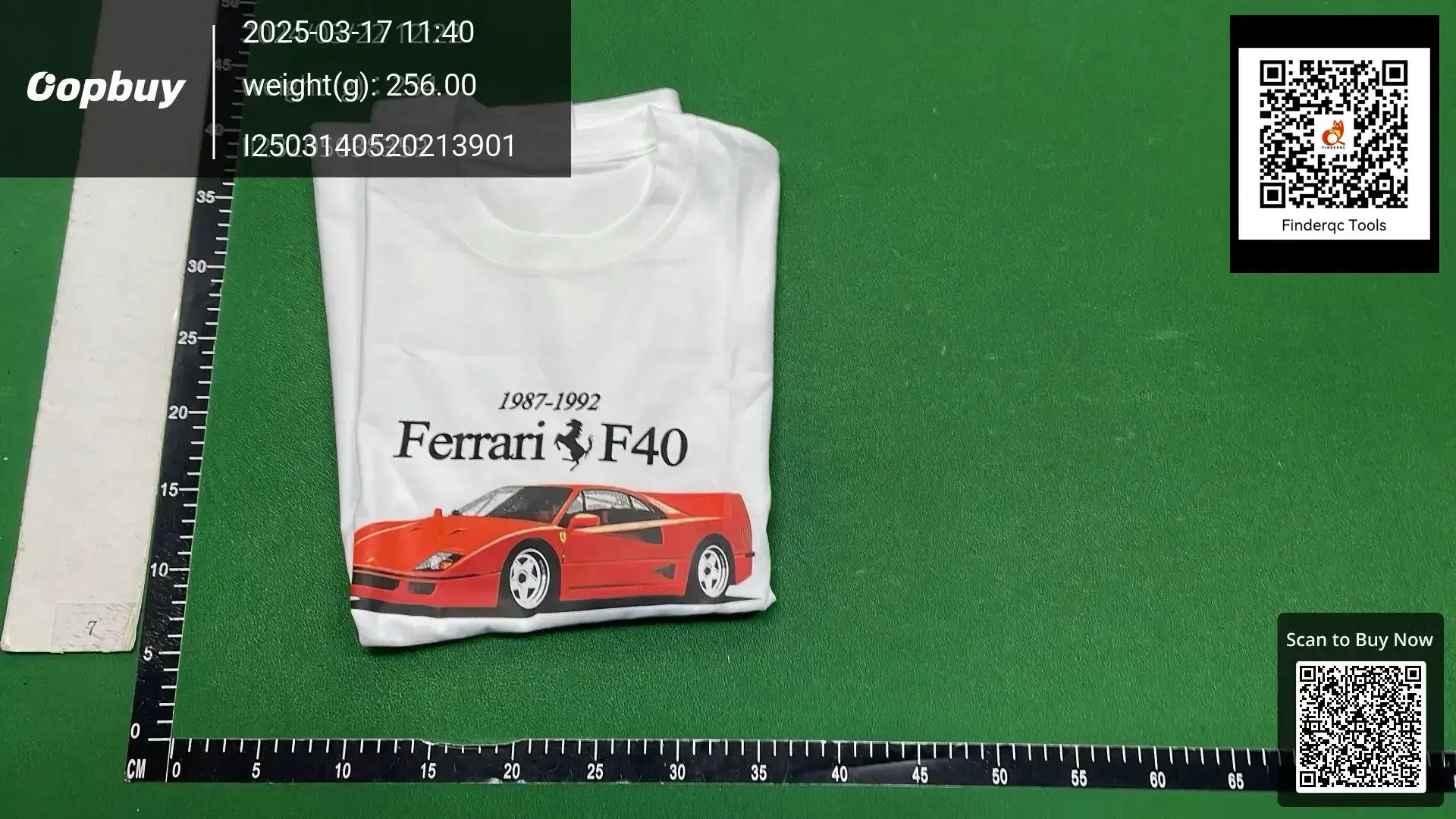Buettiker 260g Heavyweight Pure Cotton American Style New Street F40 Sports Car Print Short-Sleeve T-Shirt for Men and Women Trendy