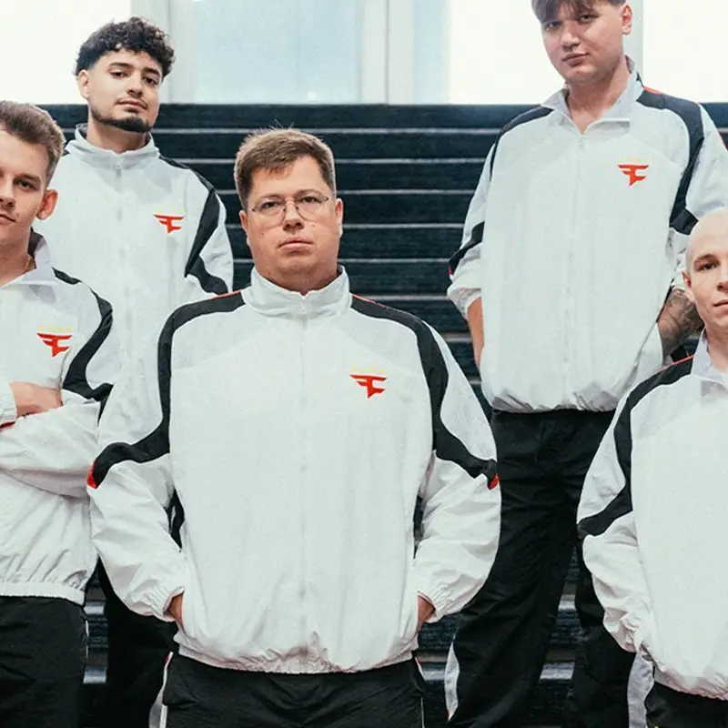 Faze team new team uniform 2025Csgo team S1Mple same jacket Rain God white jacket outer