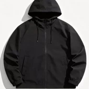 Full print matte face connected crying label black hooded jacket 55081408 Foto QC de WEIDIAN na Qualit.ly