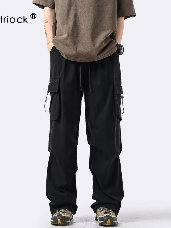 American-style Functional Parachute Soldier Workwear Pants Men's Autumn Fashion Brand Thin Loose Niche Quick-drying Straight Casual Pants