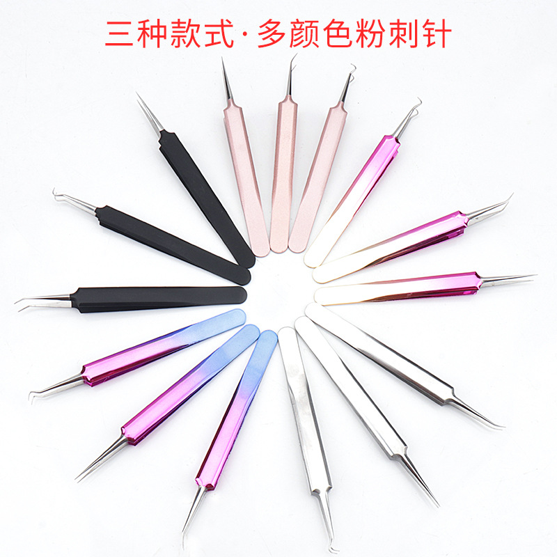Wholesale stainless steel acne clip acne needle removal blackhead tweezers pinch acne acne needle beauty tool clip