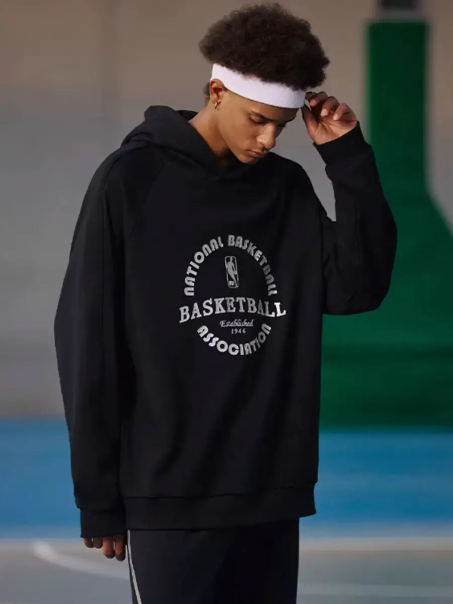Nba Official Authentic Fall and winter Team Culture Series Sports Loose Hooded Sweatshirt Lakers Celtic Team
