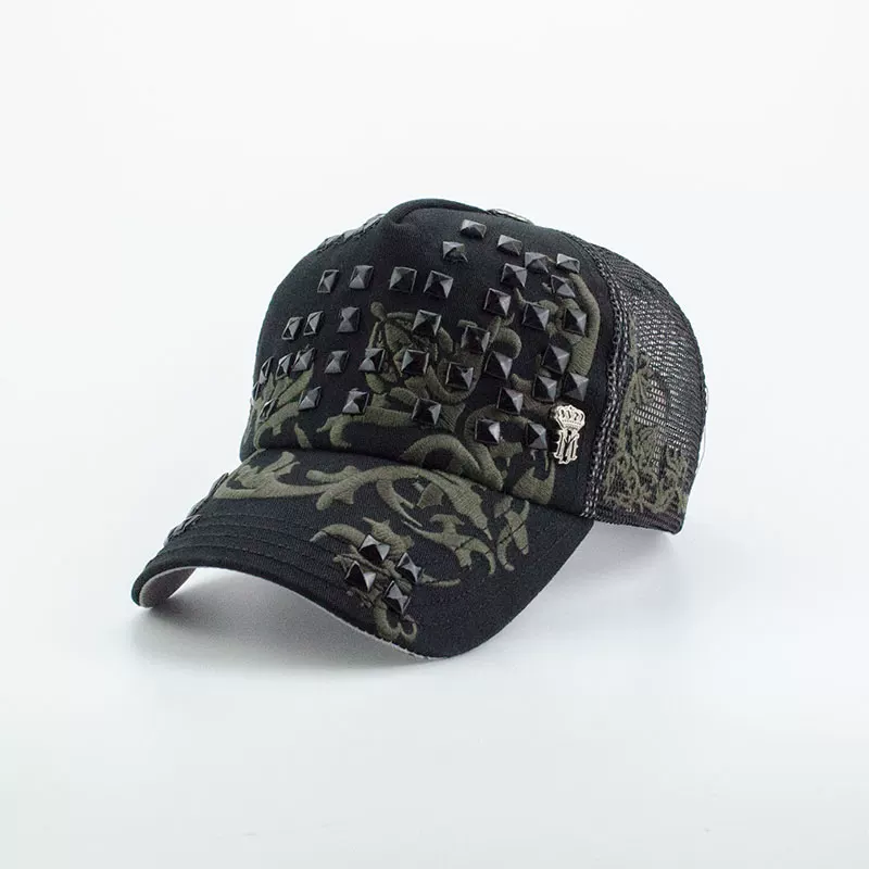 Miami High-Top Korean Style Trendy Men's Spring and Summer Trucker Hat Women's Sun Protection Breathable Mesh Cap