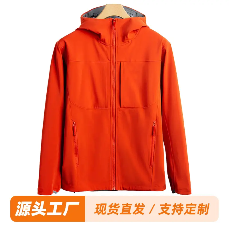 New outdoor soft shell jacket waterproof windproof breathable warm men and women with the same spring and fall jacket mountaineering clothing hiking mountaineering