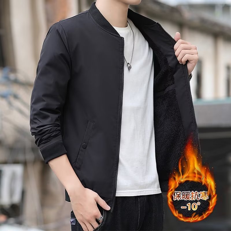 Autumn Men's Baseball Jacket Korean-style Slim-fit Solid Color All-match Flying Suit Men's Coat Thin Outer-wear Jacket