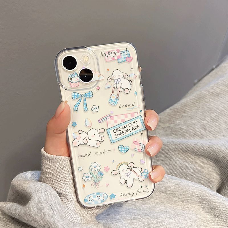 Cute Lamb for Apple 16 Series 16Pro Phone Case 16Pro Max Simple 15 Personality 13 14 New Style
