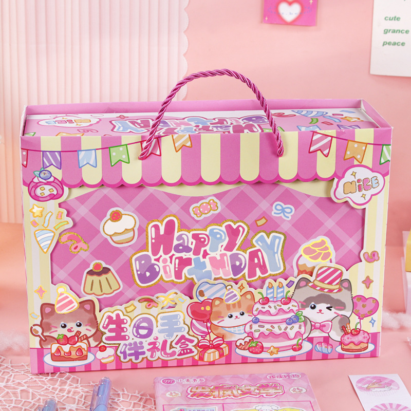 Kapibara Birthday Gift Box in Stock, High-Value Stationery Set, Creative Ins-Style Cute Pet Gift Box for Students
