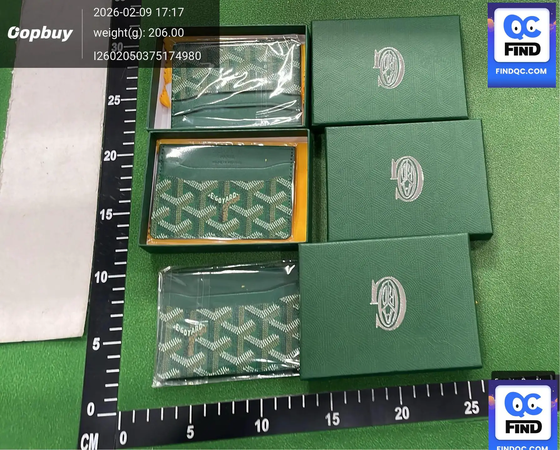 Goyard Card Holder Green