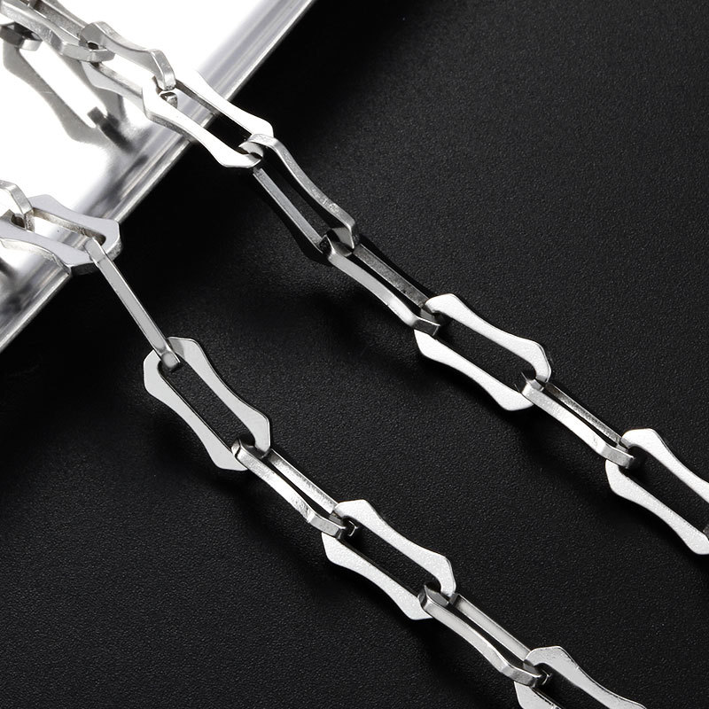 Stainless steel shaped polygonal chain diy necklace bracelet hip hop personality accessories fashion trendy matching chain