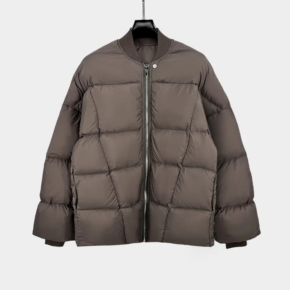 SUBHUMAN men's chic 2023 new dark silk line design simple loose thick down jacket warm coat
