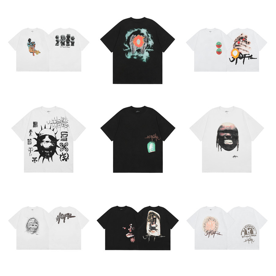24s cross-border fashion brand Travis Scott utopia joint album art graffiti short sleeve T-shirt men and women half sleeve