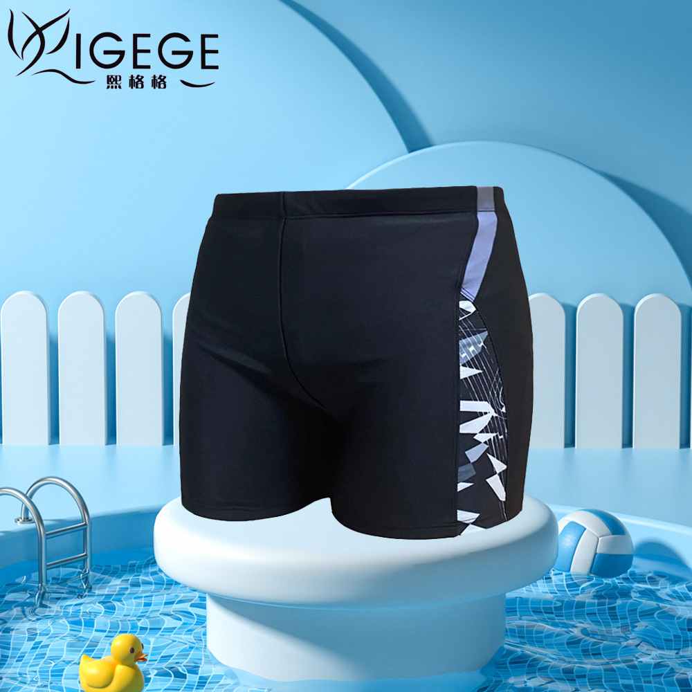 2024 New Men's Swimming Trunks Fashionable Printed Loose and Comfortable Large Size Boxer Briefs Professional Sports Quick-Drying Swimming Trunks