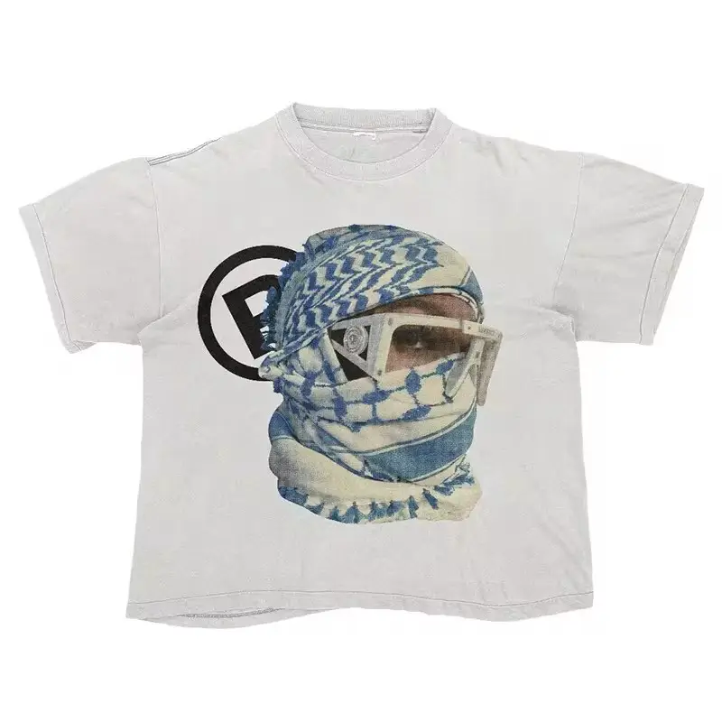 Cross-Border 2025 T-Shirt Printing O-Neck Portrait Pattern Fashion Punk Loose Top Classic Short-Sleeved Top