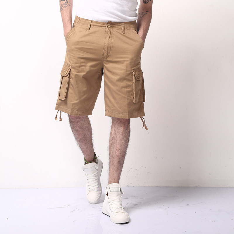 Wholesale Foreign Trade Men's Casual Shorts Men's Loose Mid-waist Thin Sports Pants Summer Cotton Straight Pants