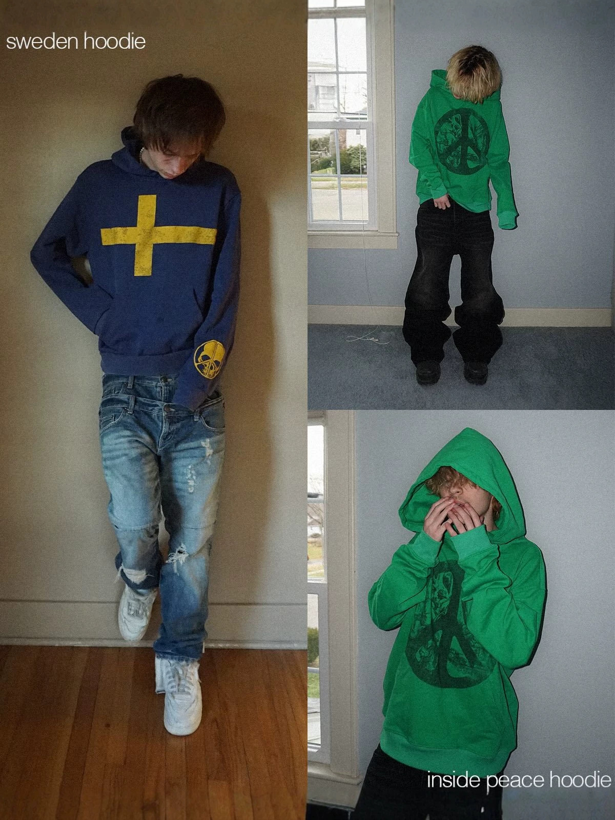 Peace in War High-Quality Heavyweight American Street Hip-Hop Cross Print Hooded Sweatshirt Trendy Brand Jacket Foto QC de 1688 na Qualit.ly
