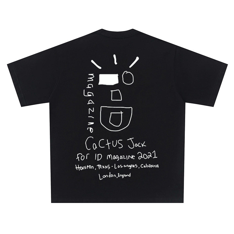 Travis Scott Cactus Jack T-Shirt Utopia High Street Wink Unisex Loose Short Sleeve Trendy Brand