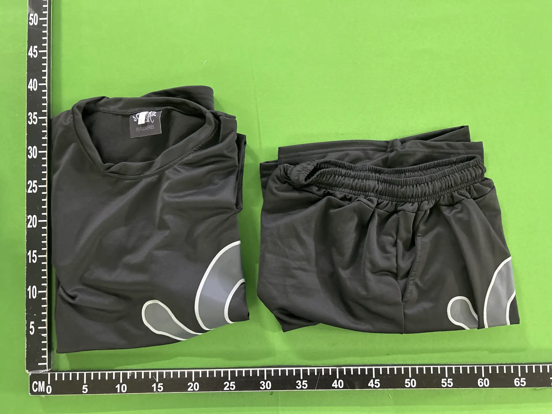 Black T-shirt and shorts set