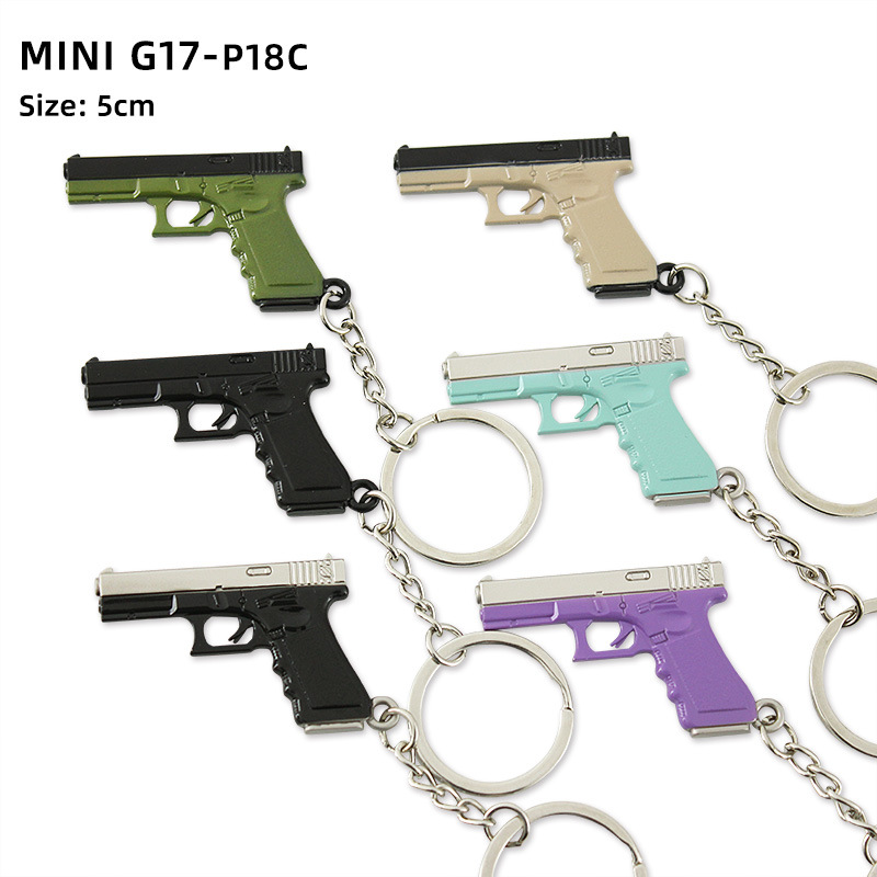 Mini P18C pendant GLOCK metal model toy G17 GLOCK keychain 5cm