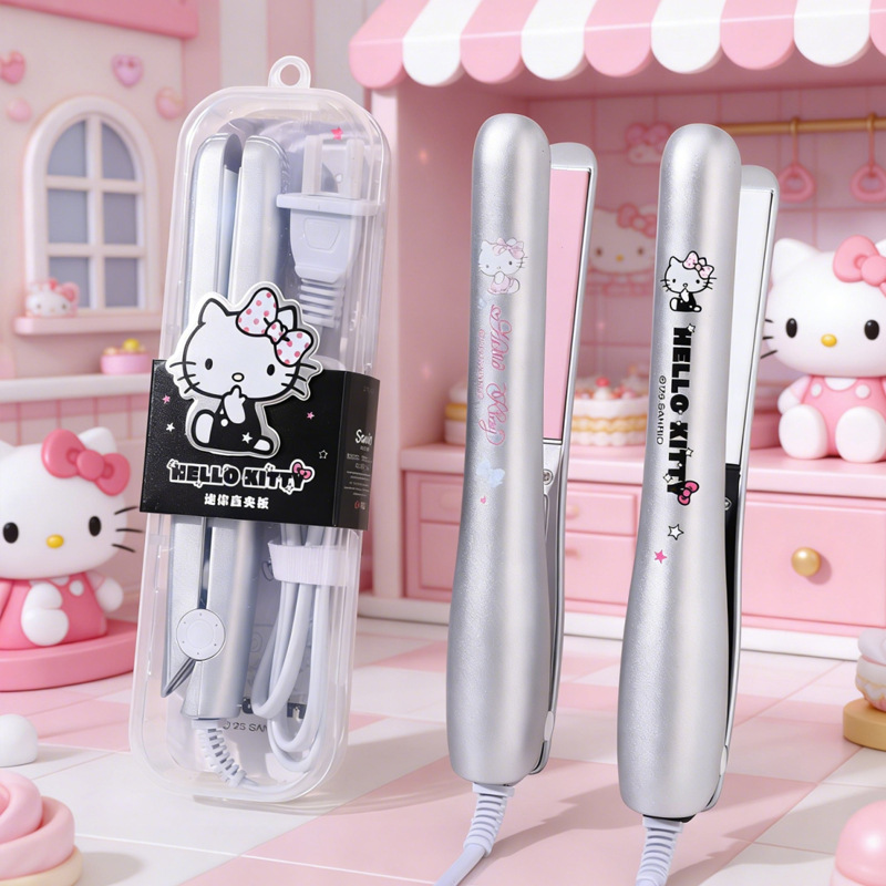 Hellokitty Officially Licensed Tulip Hair Straightener Mini Flat Iron for Bangs Women's National Standard