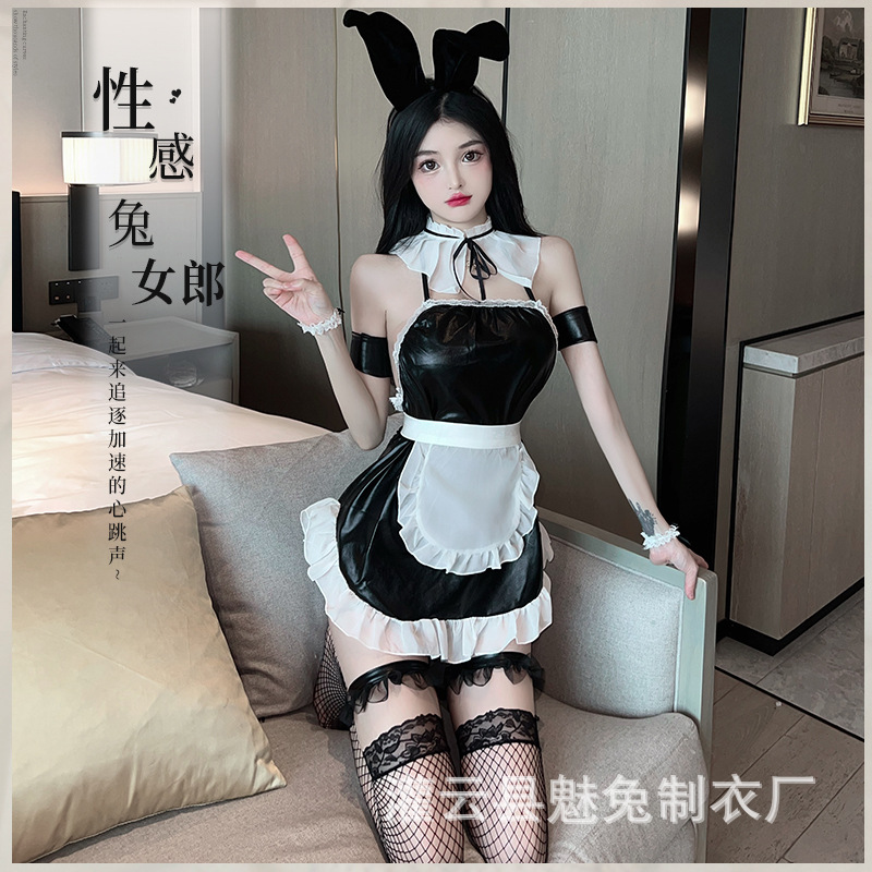 Meitu Sexy Lingerie Cute Lace Playful Bunny Girl Uniform Temptation Cross-Border Dropshipping 8104