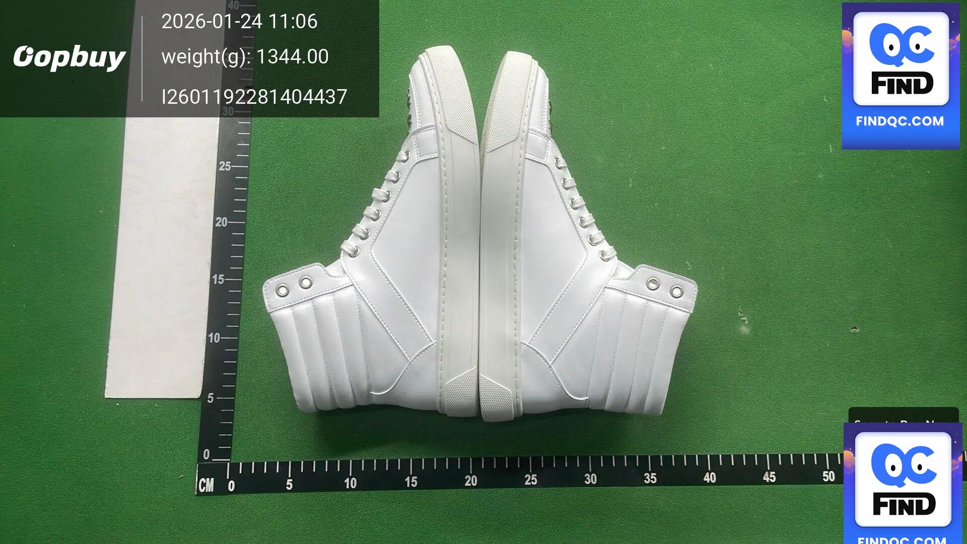 Philipp Plein Men's White Studded High-Top Sneakers QC
