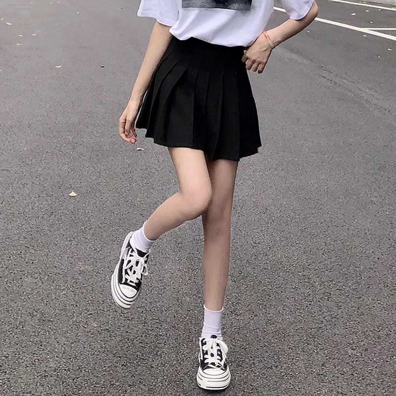 Pleated Skirt Women's Summer Preppy Style 2025 New Fashion Petite High Waist Xi Pure Desire Versatile A-Line Skirt