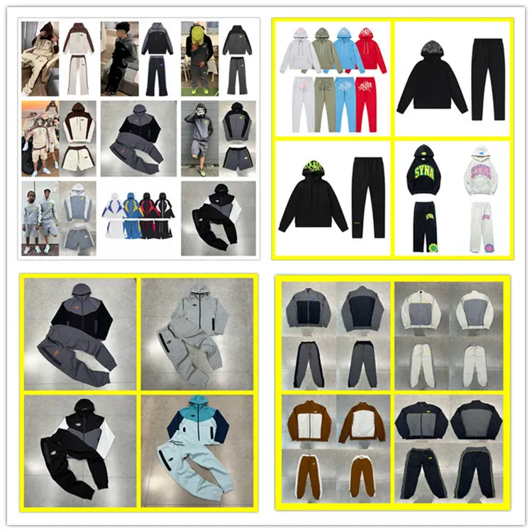 2024 New Autumn and Winter Fashionable European and American Hip Hop Street Men's and Women's Fashion Brand Hoodie Sweater Long Pants Set