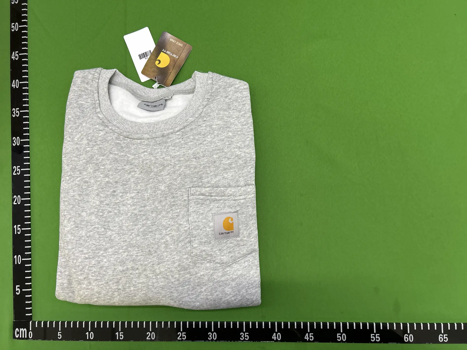 Carhartt Pocket Logo Sweatshirt Heather Grey