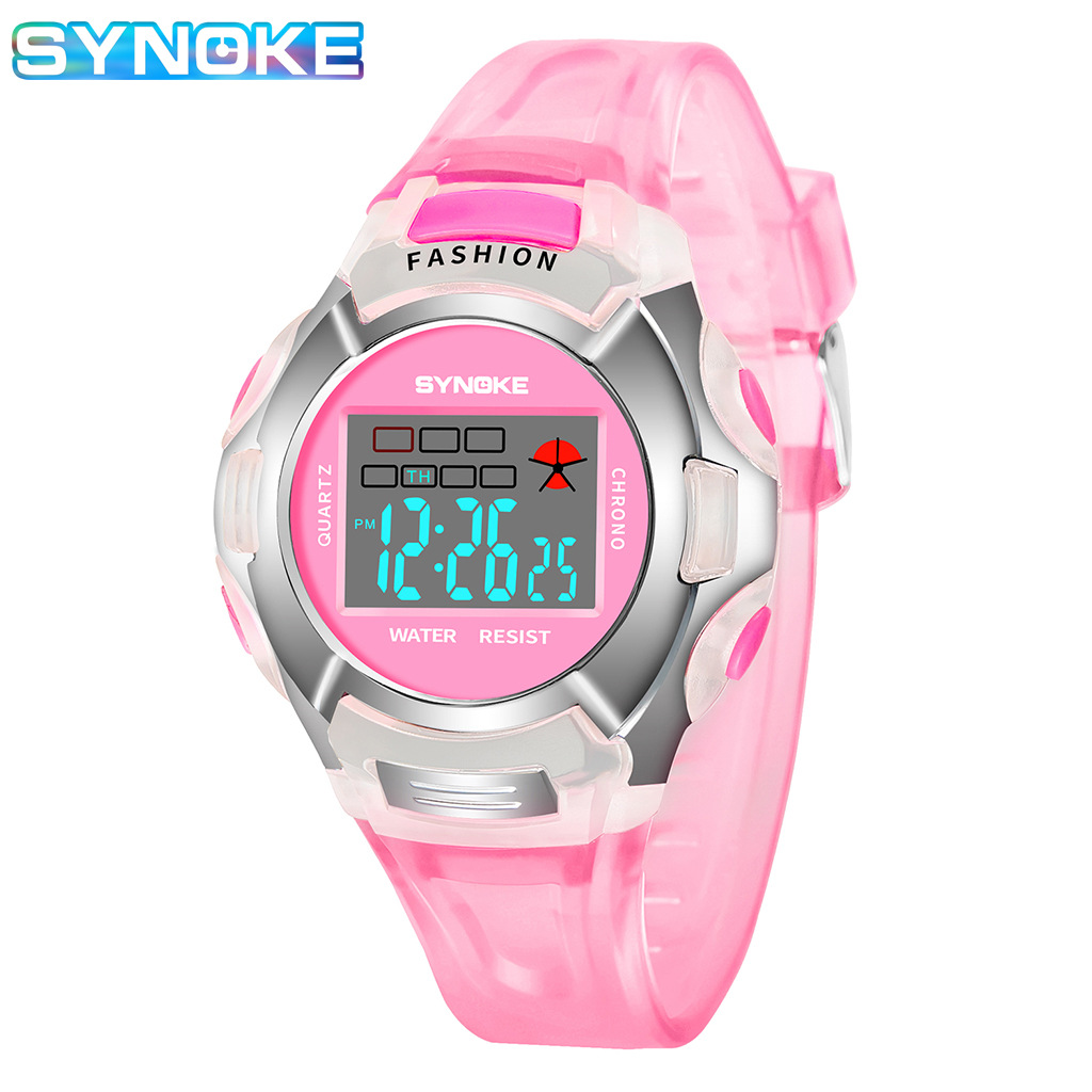 Chrono children's watch luminous waterproof sports girl boy student electronic watch in stock one-piece delivery