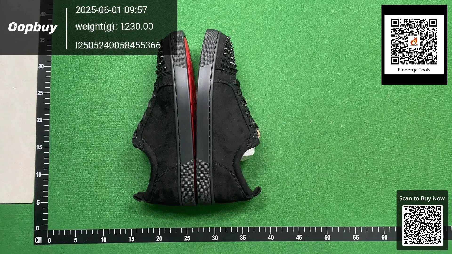 Christian Louboutin Spiked Black Suede Sneakers