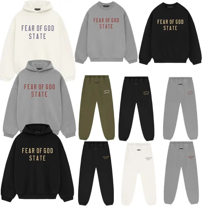 New High Street Autumn and Winter Fleece Hoodie Men's and Women's American Trendy Pants FOG ICON Hooded Sweater Heavy suit