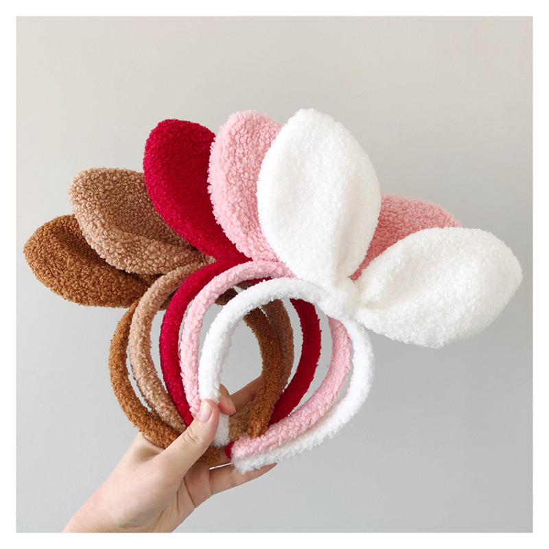 South Korea Autumn and Winter Plush Cute Super Cute Rabbit Ears Hair Band Women's Cute Headband Hair Band Internet Celebrity Face Wash Headdress Hair Card